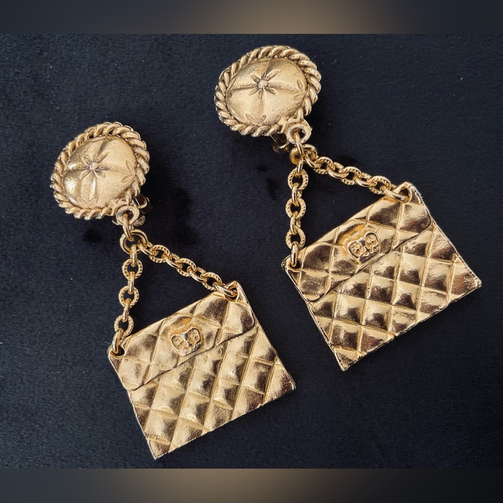 #185 Vintage Purse Earrings